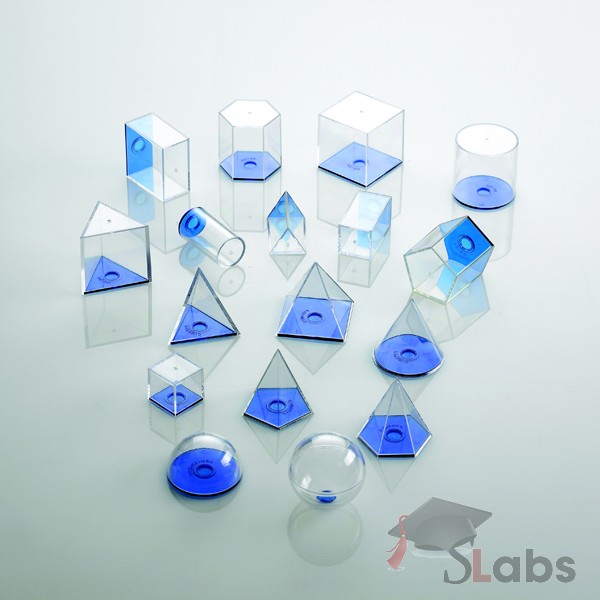 3D Solids Set 5 cm, Transparent