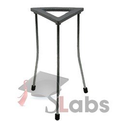 Eisco Labs Rectangular Retort Base & Rod Set - 8"x5.25" Base, 23.6" Rod - Heavy Duty STDRD