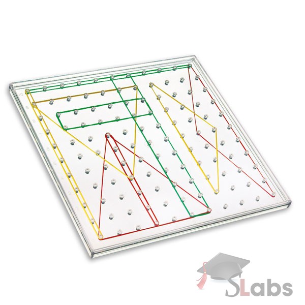 Geoboard Made Of Transparent Plastic Can Be Use On OHP With Rubber Bands